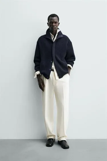 Кардиган платочной вязки