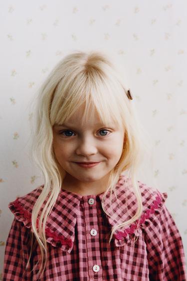 Zara Платье в клетку виши с волнистыми краями