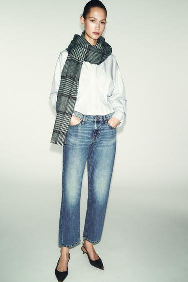 Zara Укороченные джинсы Z1975 со средней посадкой купить с доставкой.