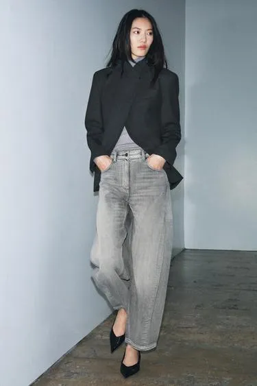 Джинсы ZW COLLECTION ANKLE BALLOON со средней посадкой