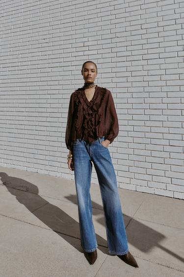 Zara Блуза с оборками