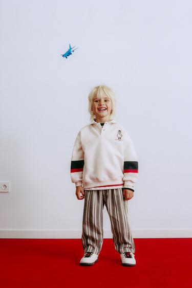 Zara Брюки бэгги в полоску