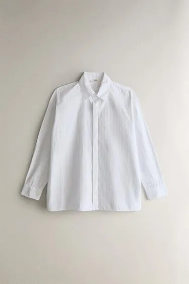 Рубашка из хлопка с длинным рукавом- Заказать в России