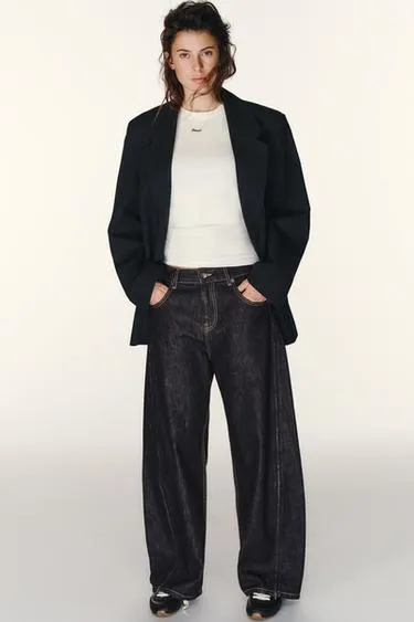 Джинсы TRF с боковыми молниями- Заказать в России