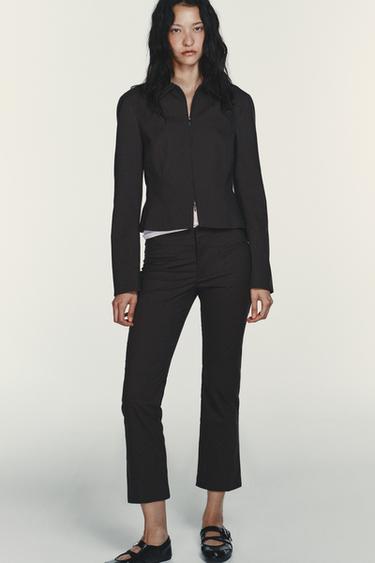 Zara Куртка в полоску с молниями