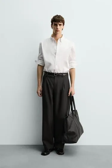 Рубашка классического кроя из рельефной ткани- Заказать в России