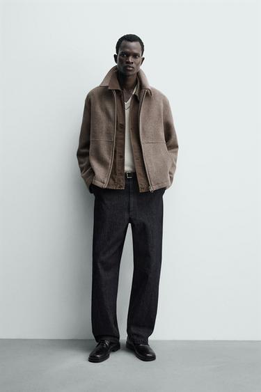 Zara Куртка из ткани «ёлочка» на молнии