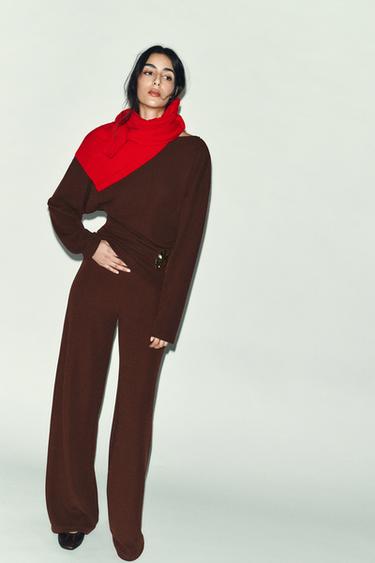 Zara Фактурный топ с пряжкой