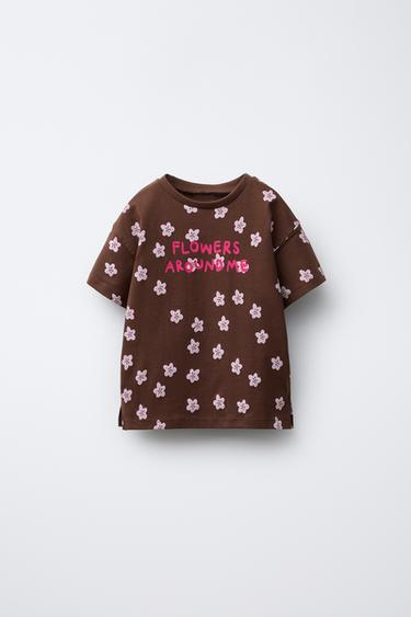 Zara Футболка с надписью и принтом купить с доставкой.