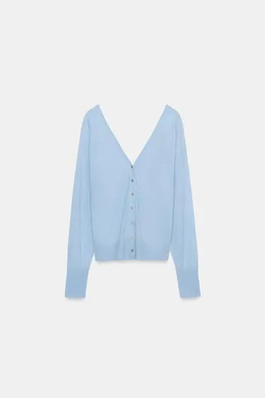 Кардиган с V-образным вырезом