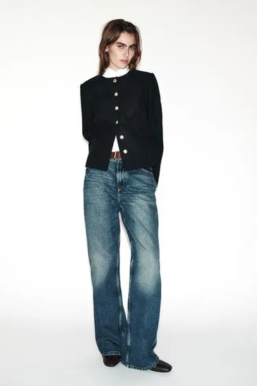 Блейзер облегающего кроя с круглым вырезом