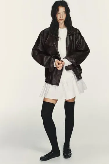 Куртка из искусственной кожи- Заказать в России