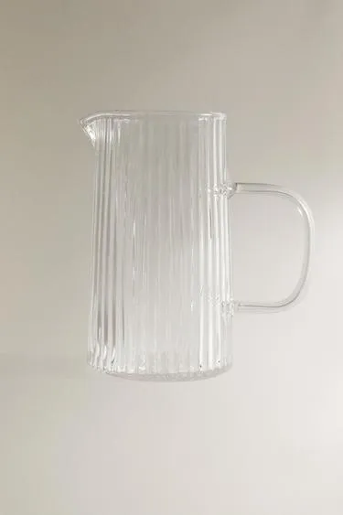 Молочник из боросиликатного стекла с объемным узором