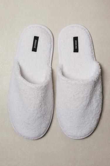 Zara Тапочки для ванной из махровой ткани