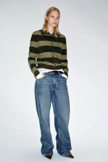 Кардиган в полоску- Заказать в России