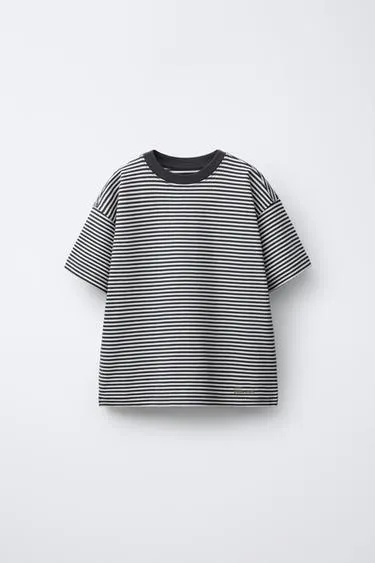 Футболка HEAVY WEIGHT в полоску с вышитым текстом- Заказать в России