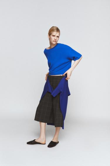 Zara Свитер из 100% шерсти с широкими рукавами