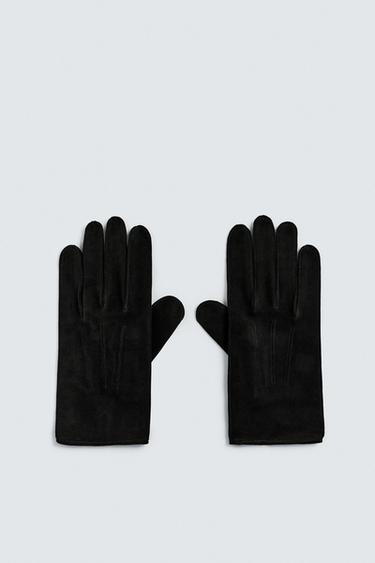 Zara Перчатки из замши ZARA 