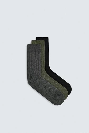 3-PACK OF MEDIUM WEIGHT RIB SOCKS