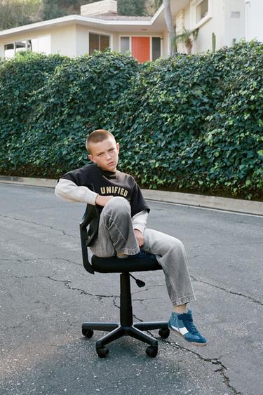 Zara Толстовка с двойными рукавами в стиле преппи