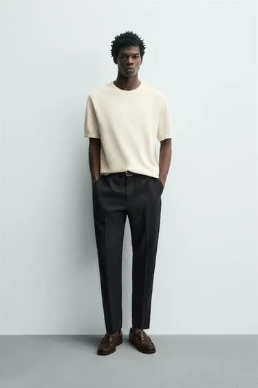 Майка прямого кроя из вязаного хлопка