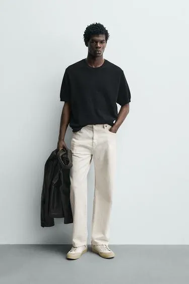 Трикотажная футболка свободного кроя