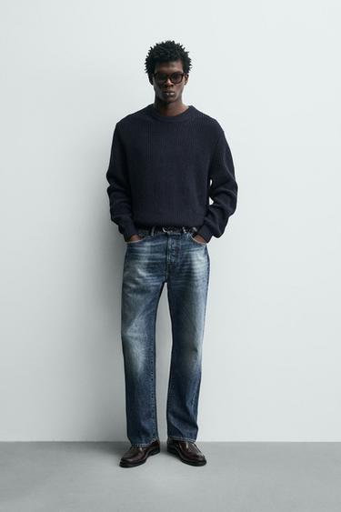 Zara Свитер из хлопка классического кроя