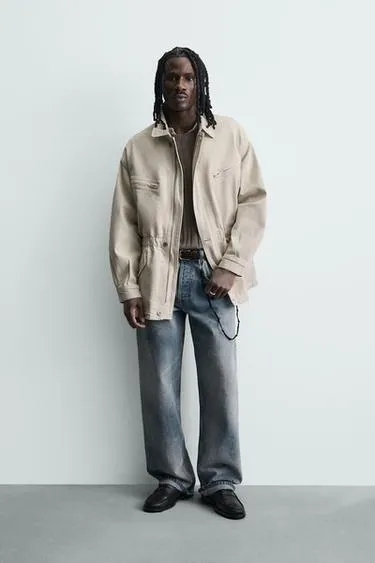 Джинсовая куртка с карманами- Заказать в России