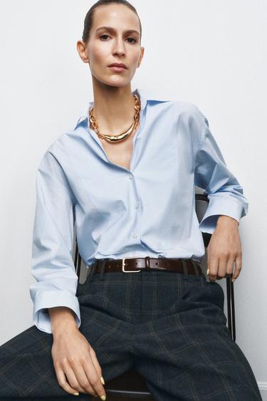 Zara Ремень из 100% кожи с квадратной пряжкой