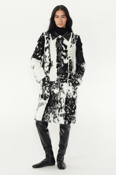 Zara Пальто с анималистическим принтом — THE ITEM ZARA WOMAN