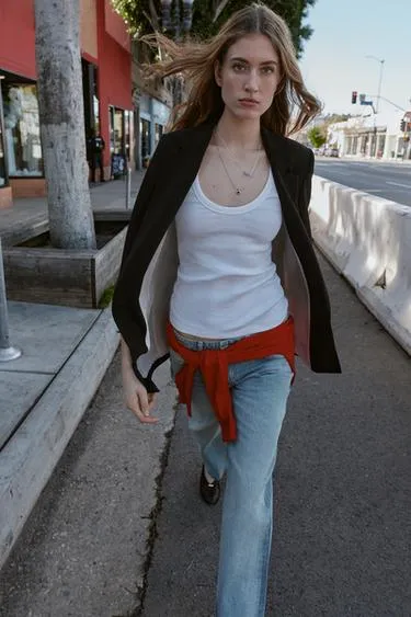 Блейзер с принтом на манжетах