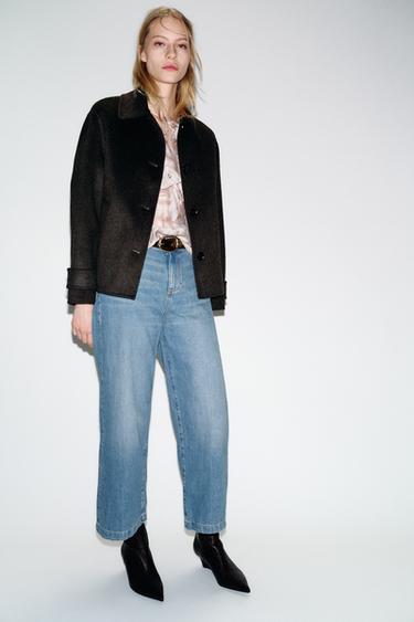 Zara Короткое пальто из шерсти