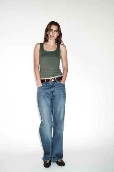 Zara Футболка из полиамида с широкими бретелями купить с доставкой.