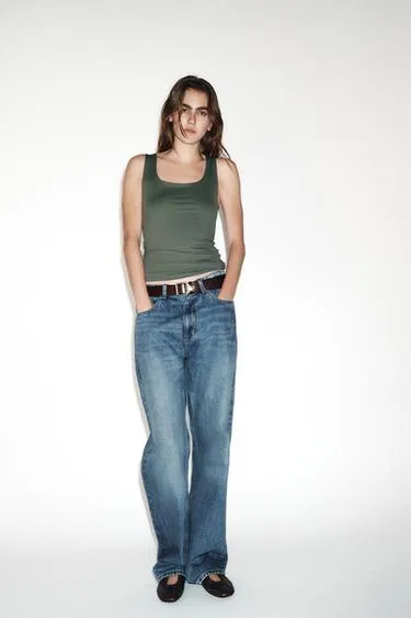 Футболка из полиамида с широкими бретелями- Заказать в России