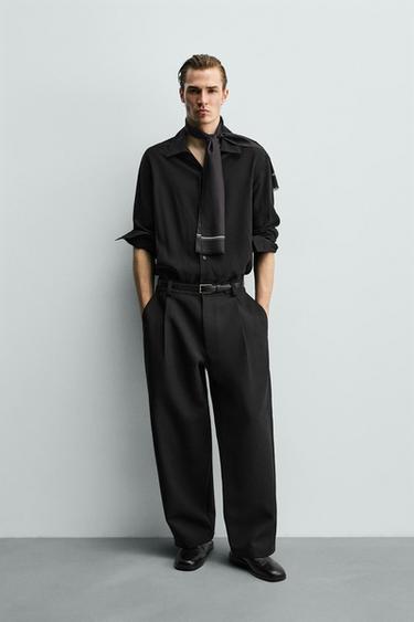 Рубашка RELAXED FIT из струящейся ткани