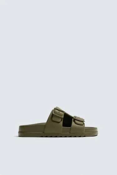 Сандалии с двумя резиновыми ремешками- Заказать в России