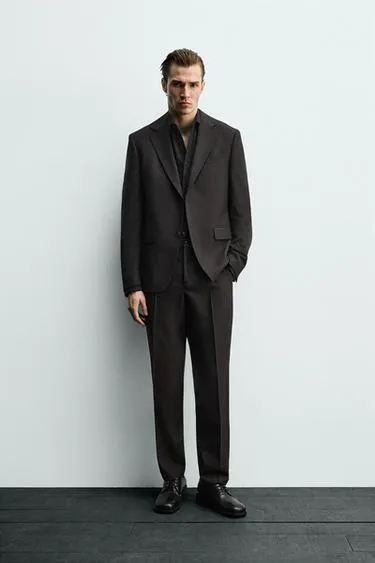 Костюмный блейзер с узором «гусиная лапка»