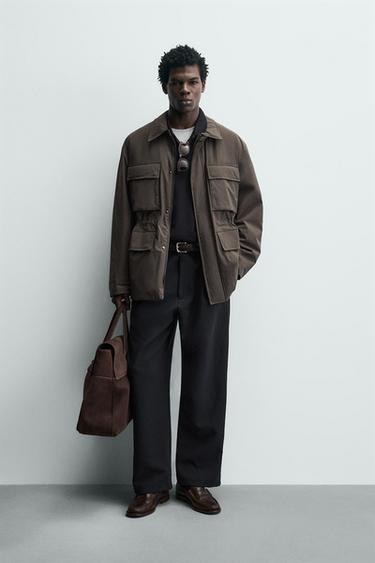 Zara Техническая стеганая куртка WATER REPELLENT