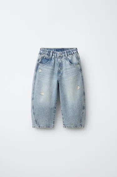 Джинсы BARREL с разрезами- Заказать в России