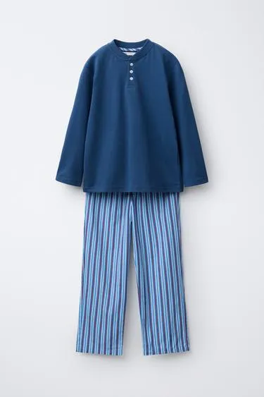 6-14 лет/ комбинированная пижама в полоску- Заказать в России