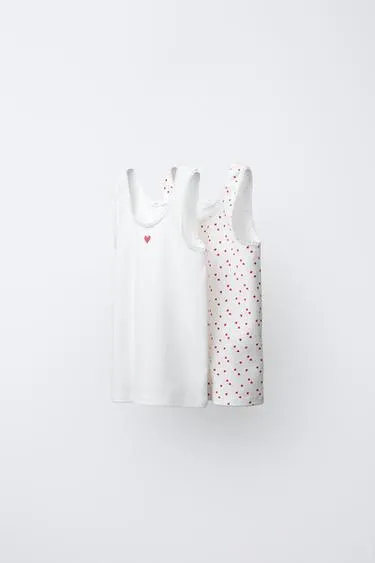 Набор из двух футболок с принтом «сердца»- Заказать в России