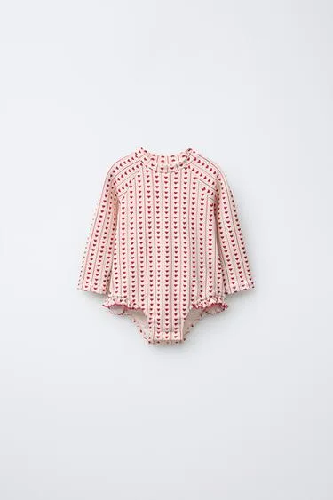 1-6 лет/купальник с сердечками- Заказать в России