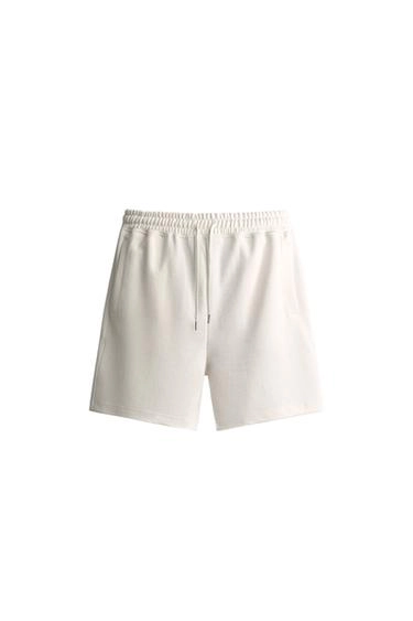 Шорты бермуды relaxed fit из хлопкового интерлока