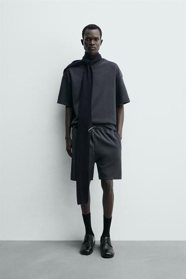 Zara Шорты-джоггеры RELAXED FIT из ткани интерлок