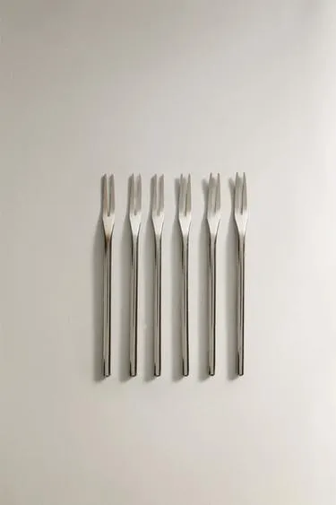 Набор столовых вилок из нержавеющей стали (набор из 6 штук)- Заказать в России