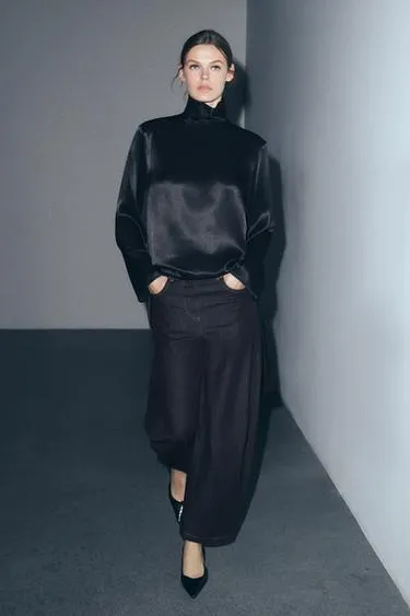 Джинсы ZW COLLECTION ANKLE BALLOON со средней посадкой- Заказать в России