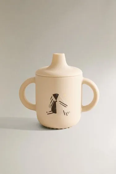 Детский силиконовый кубок для обучения с изображением кролика