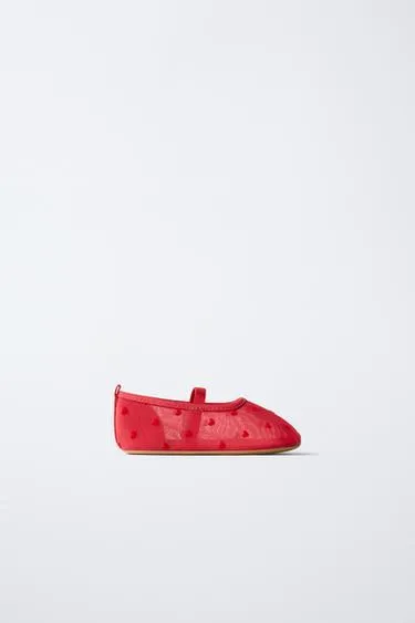 Туфли-балетки с сердечками