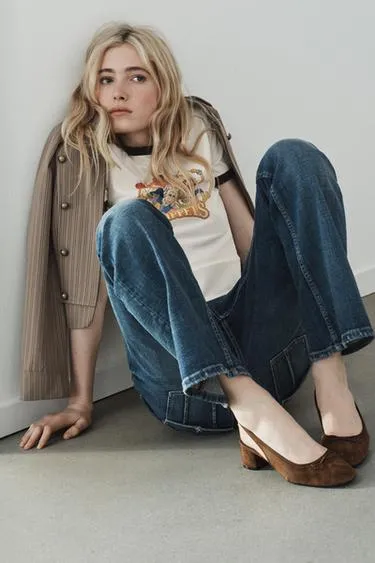 Кожаные туфли-мюли на каблуке- Заказать в России