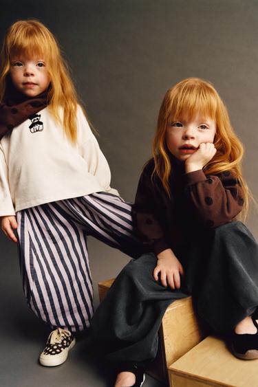 Брюки-аладдин в полоску